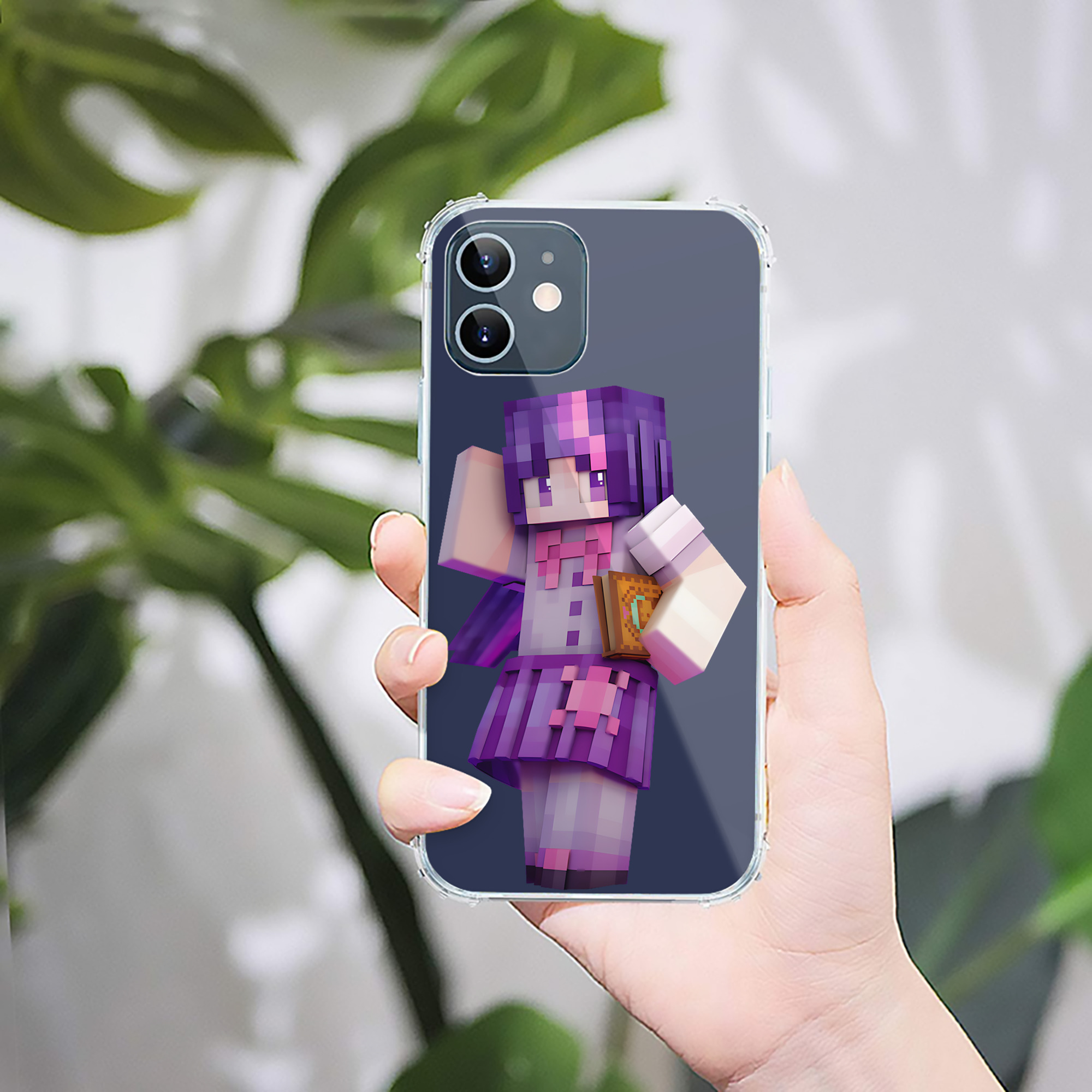 （画像用） マインクラフト ブロックの世界 Minecraft MC Block world 【iPhone 12シリーズ対応】透明スマホケース（クリアソフトケース）